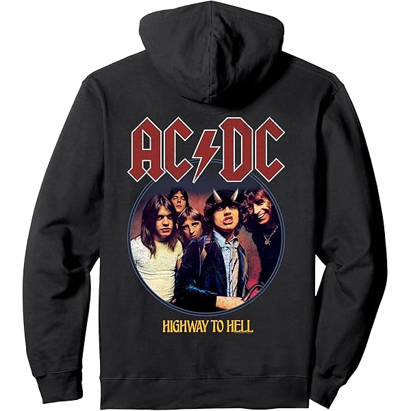 AC/DC PWR UP Homme Sweat-shirt Zippé à Capuche Noir