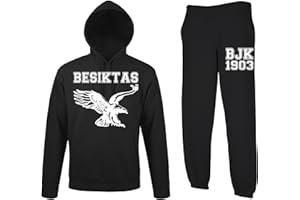 TRVPPY Herren 2er Set Kapuzenpullover + Jogginghose/Modell Besiktas Istanbul Kartal Adler/in versch. Farben/Trainingsanzug Jogginganzug