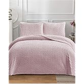Petek Wellsoft &Ccedil;ift Kişilik Yatak &Ouml;rt&uuml;s&uuml; Seti 230x250cm - 2 Yastıklı L&uuml;ks Yumuşak Dokulu - Pembe