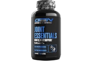 ‎GEN GERMAN ELITE NUTRITION Joint Essentials – Hochdosiertes Gelenk-Supplement mit Collavant® N2 Typ-II-Kollagen – Glucosamin + Chondroitin + MSM + Hyaluronsäure + Vitamin C + Cissus + Weihrauch – 180 Tabletten
