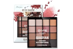 Onlyoily 16 couleurs Palette Ombres à Paupière Ultra Shimmer Matte Pigmentée, Palette de Maquillage Fard à Paupière Palette Fard à Paupières, Poudre Imperméable Longue Durée Cadeau