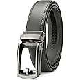Contacts Genuine Leather Belt for Men with Easier Adjustable Autolock Buckle - Micro Adjustable Belt Fit Everywhere |Formal & Casual | Elegant Gift Box