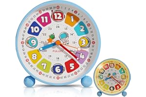 Kamanan Reloj despertador para niños, despertador analógico de 4 pulgadas, sin tictac, despertador educativo con luz nocturna, despertador infantil con esfera colorida, despertador silencioso de