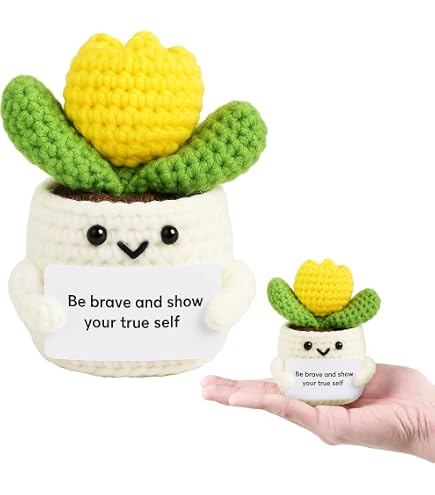 Handmade Crochet Sunflower Plush - Mini Emotional Support Gift For Women, Men, Mom, Teacher, Friend - View #8