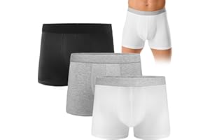 FORVEVO 3 sztuki majtki urologiczne męskie z bawełny, do prania, bokserki męskie na nietrzymanie moczu z wchłanianiem, 100ml, wielokrotnego użytku, wielokolorowe, XL