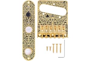 DEMERAS 0 Fafeims Chitarra Pickup Kit, Chitarra Ponte Chitarra Parti precablate Controllo del Volume Piastra Ponte della Chitarra con Bobina Singola Pickup Hole per Chitarra Telecaster