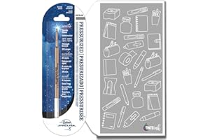 TINTE INK Fisher Space - Recambio de bolígrafo de tinta negra 1,2,3 Recambios finos, medianos o anchos, recargas presurizadas escribe bajo el agua, en papel húmedo, grasa y boca abajo (1, ancho)