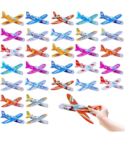 10 Avions Planeurs En Mousse Pour Enfants - Légers, Prêts à Lancer - Pour Jeu Intérieur/extérieur, Parc, Plage, Fêtes
