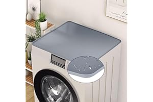 AUMAYCO Waschmaschinenauflage, 50 x 60cm Silikon Anti-Rutsch Waschmaschinen Auflage, Waschmaschine und Trockner Top Protector Matte, Grau Anti-Verschleiß Waschmaschine Matte für Haus Küche Waschküche