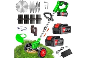 LKTOLS Strimmer Cordless Electric Garden Strimmer Cordless Grass Trimmer with 21v 4.0mah Battery Strimmers Lightweight Cordless Strimmers with Battery And Charger for Small And Medium Garden Lawns