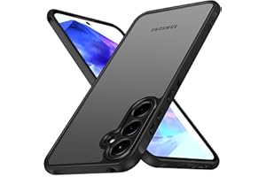 ‎IVOLER ivoler Etui do Samsunga Galaxy A55 5G, pełna ochrona aparatu, standard wojskowy, odporne na uderzenia, matowe, półprzezroczyste, zapobiega pozostawianiu odcisków palców, czarne