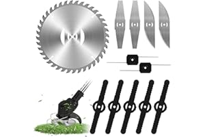 PRETTOP Cordless Strimmer Replacement Metal Blades, Grass Strimmers Spare Stainless Steel Blade, Garden Strimmers Accessories