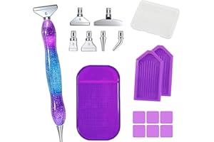 YoniYa 5D DIY Diamond Painting Penna Fai da Te con 6 Testine di Ricambio Diamond Painting Resin Accessori per Diamond Painting Embroidery Nail Art Adulti Bambini Principianti