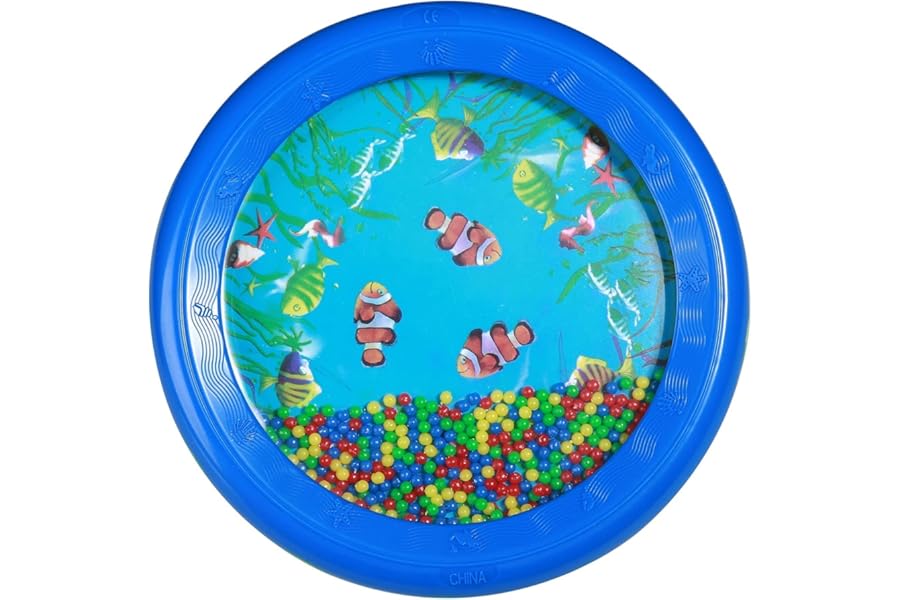 Baby Tambourine Ocean Drum Baby Drum Baby Musical Toys Kids Hand Percussion Baby Musical Instrument for 1 Year Olds Tambourine for Kids Christmas Toys Gifts Teaching Learning Preschool Educational Toy