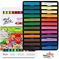 MONT MARTE Soft Pastels in Tin Box Signature 24pc, 24 Assorted Colours, Vibrant Pastel Sticks, Great Blending, Comes in Storage Case, Ideal For Art, Craft, Colouring and Sketching
