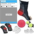 Atlecko Plantar Support & Relief Socks Kit - 11-Pieces, 2 PAIRS Plantar Fasciitis Socks - Comfortable Quality Compression (S/M)