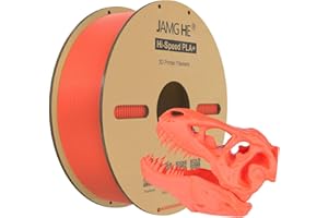 JAMG HE Filament High Speed PLA+, 1,75 mm, 1 kg, do drukarki 3D, dokładność wymiarowa ± 0,01, do większości drukarek FDM 3D (1 kg, pomarańczowy)