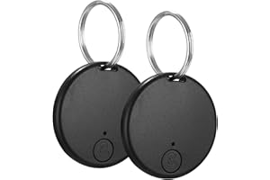 EXYVOX Air Tag Localizzatore, Tracker Tags 2 pezzi, localizzatore Bluetooth Compatibile con (iOS, Android) Trova bagagli, valigia, borsa zaino, batteria sostituibile