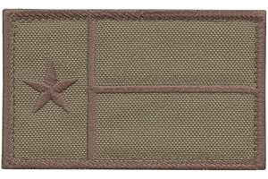 2AFTER1 Texas Lone Star Flag Tan Coyote Brown USA Army Tactical Morale Touch Fastener Cap Patch