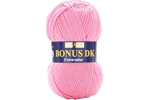SIRDAR Hayfield - Lana de Tejido Doble Bonus DK (100 g), Hilo, Rosa, 19 x 9 x 9 cm