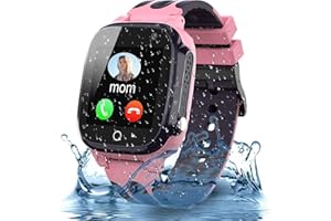 Smooce Kids Smartwatch Phone,Waterproof Kids Smart watch with GPS/LBS Tracker SOS Voice Chat and Camera Game for 3-12 Years Old Kids Birthday