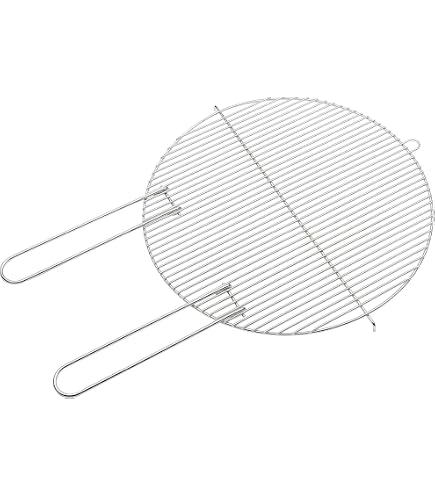Griglia Rotonda IMEX EL ZORRO, Diametro 70 Cm, Zincata, Colore Argento, Per Barbecue Estivi