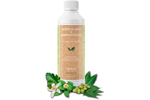 NAUKUA 500ml l'huile de neem et Savon de Potassium Concentré - 100% Naturel Ecologique - Améliore et Active Les défenses Naturelles des Plantes d'intérieur et d'extérieur - Agit Rapidement et efficacement