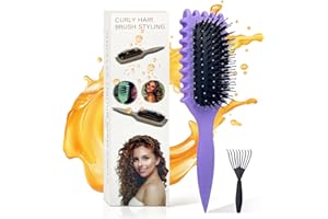 ENGHEK Curly Hair Brush, Bounce Curl Brush for Curl Hair, Curl Defining Brush for Women Men, Detangling Curl Brush Boar Bristle Hair Brush Less Pulling, Hair Separation