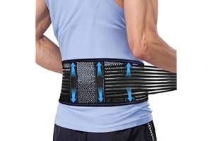 Beugo ryggstöd för ländrygg, justerbar ryggslinga för män och kvinnor, andningsbar och bekväm ländryggsstödsbä för arbete, fitness och sport, XL