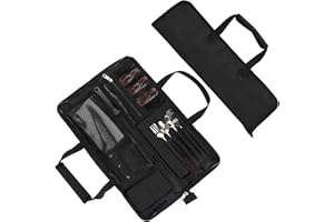 YISNTF Chefs Knife Roll Bag, Heavy Duty Oxford Knife Bag, Portable 13 Slots Knife Case , Multi-function Cutlery Knives Pouch Holder Knife Wrap Wallet Storage Tool Roll for Home Kitchen Traveling Camping