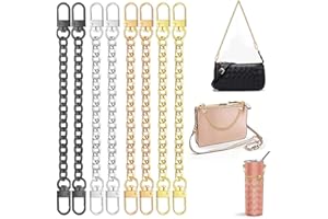 MARURY Sangle de Chaîne en Métal 8 Pièces Chaîne de Remplacement pour Sac à Main Sangle de Chaîne en Métal Chaîne Sac à Main avec Boucles Pivotants 20 cm 4 Couleurs