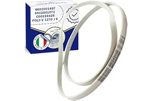 V-belt washing machine Poly-V 1270 J 5 with the original code 6602001072 6602001497 C00194425 for Indesit for Whirlpool for Samsung - Made in Italy MONTERAL