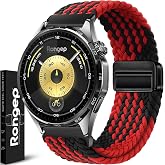 Rongep [&Ouml;rg&uuml; Loop] Huawei ile Uyumlu 22mm Kordon GT6/GT6 Pro/GT Runner 2/GT5/5 Pro/GT4/GT3/3 Pro 46mm i&ccedil;in Manyetik Toka GT6 