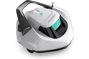 (2023 New) AIPER Seagull SE Cordless Robotic Pool Cleaner, Pool Vacuum Lasts 90 Mins, LED Indicator, Self-Parking, Ideal for Above/In-Ground Flat Pools up to 40 Feet - White