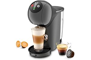 NESCAFÉ DOLCE GUSTO Krups GENIO S Máquina Multibebidas de cápsulas, Compacta, Alta Presión, XL Tamaños Ajustables, Espresso Impecable con Crema Gruesa en Sólo 30 Segundos, Parada Automática, KP243B10