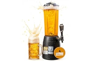 GOODS+GADGETS Girafe à bière de 4 litres - Pompe à bière de 4 l avec distributeur et système de refroidissement de 1,3 l (Noir)