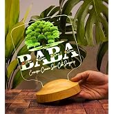 Babalar G&uuml;n&uuml; Hediyesi, Babaya Hediye, Baba, Evimizin &Ccedil;ınarı Hediyesi, Renkli İsim Yazılı Kişiye &Ouml;zel 3D Led Lamba