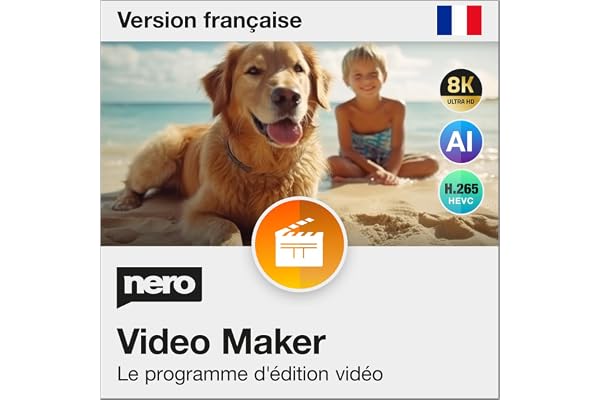 Nero Video Maker 2026 | Logiciel de Montage Vidéo | Créer et Éditer Vidéos et Diaporamas | 4K 8K HD | 1000+ Effets et Modèles | Motion Tracking et Fond Vert | Licence à Vie | Windows 11/10/8/7
