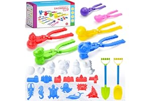 deAO 21 PCS Jouets de Plage pour Enfants, Set de Jouets de Sable avec Clip de Neige, Set de Jouets Clip de Sable, Pelle et Formes, Jouets de Bac à Sable Jouets de Plage pour Enfants 3 4 5 6 7 8 Ans+