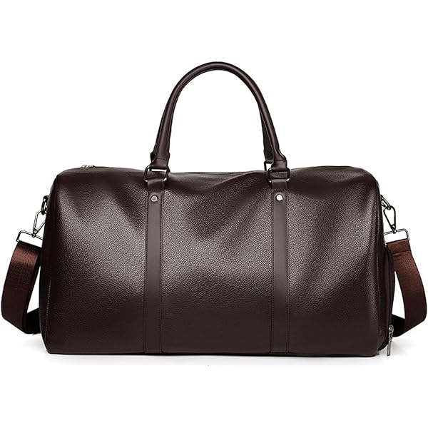 Borsa Weekend In Ecopelle Uomo - 50x32x25cm Con Scomparto Scarpe