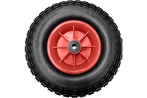 KETOBARROW 12" Wheel 4.00-6 PU Puncture Proof Solid Wheel - 1/2 inch (12mm) Bore - 13 x 4 Heavy Duty Replacement for Sack Truck, Garden Trolley. Wheelbarrow. Go Cart, Trailer, Truck