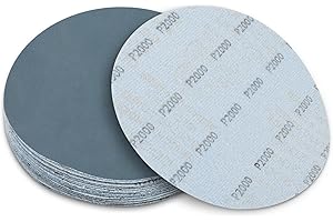 AICOIMY 150 mm Dischi Abrasivi, 18 pezzi Asciutti Bagnati Carta Abrasivi, Adatte per Metallo, Legno, Auto e Plastiche(Grana 2000)