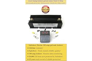Safeshore Marine Boat galvanic isolator 100 amps Model GI100sm. Remote status monitor. UK's most popular isolator. Over 30,000 UK boats are now protected by Safeshore galvanic isolators!