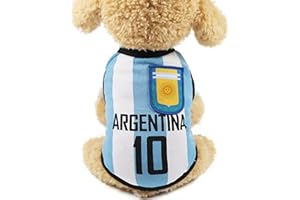 GabeFish Dog World Cup T Shirt Pets Football Jersey Sports Soccer National Team Vest Cat Summer Cool Clothes Apparel Argentina Medium