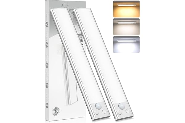 Luz LED Sensor Movimiento Cocina - Armario Luces Pilas Adhesiva Recargable | Magnetica Lampara sin Cables Bajo Mueble Interior Armarios Tira Lamparas Pared Barra Light Iluminacion Inalambrica Lights USB