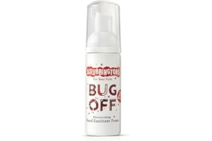 SCRUBBINGTON'S Scrubbingtons Bug Off Childrens Alcohol Free Foaming Hand Sanitiser, Gentle Hand Sanitiser for Kids with Moisturising Cranberry and Pomegranate, Suitable for Sensitive Skin 1 x 50ml