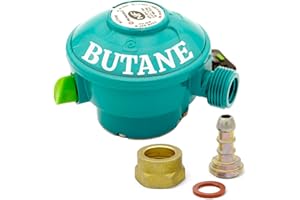 Générique Détendeur Quick-on Butane 28 mbar – Compatible Twiny (Primagaz), Elfi (Butagaz), Malice & Calypso (Antargaz) – Non Compatible Cube/Viséo/Propane
