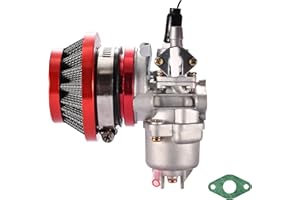 GOOFIT 44mm Carburatore Pile Filtro Aria Motocicletta Carb Sostituzione per 2 Stroke 43cc 47cc 49cc ATV Four Wheel off Road Vehicle Lawn Mower Scooter Red