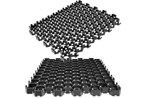 STANDARTPARK Vodaland HEXpave – Pavimento Permeable-Estabilizador de grava- de 3 cm de Altura – Soporta hasta 12,000 kg – Ideal para Patios, Caminos, Bases de Cobertizos, Uso Vehículos Ligeros (pack de 5,85 m²)