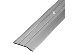 Gedotec Profilé de transition en aluminium perforé | 1 pièce - Profilé de finition en aluminium | Plinthe de compensation de hauteur | Profilé de compensation argent anodisé